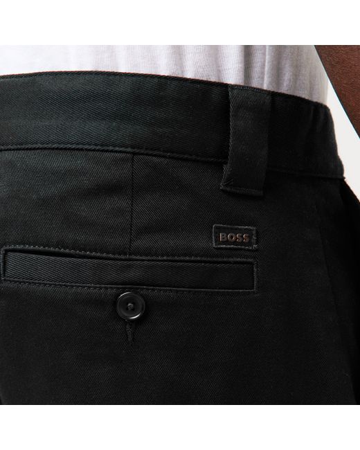 Boss Gray Straight Leg Tailored Fit Chinos for men