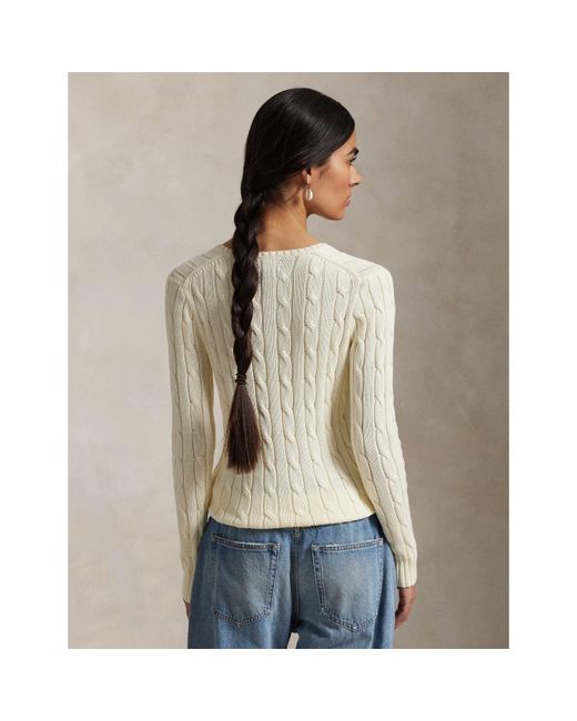 Polo Ralph Lauren White Kimberly V Knit