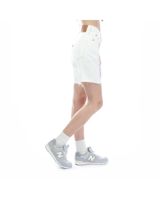 Levi's White 501 90S Shorts