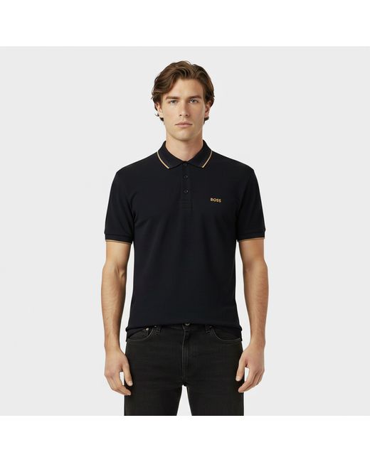 Boss Black Paddy Polo Shirt With Contrast Tipping for men