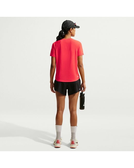 Nike Red Acg Dri-Fit Short-Sleeve Trail Running Top