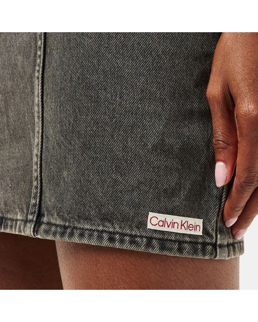 Calvin Klein Gray Denim Mini Dress