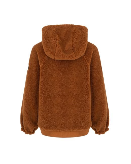 Firetrap Brown Reversible Sherpa Fleece Hooded Full Zip Long Sleeve Teddy Coat