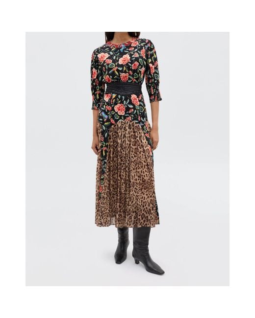 Rixo Brown Meg Boho Dress