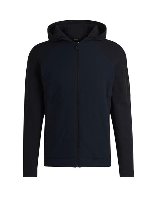 Boss Blue K Desert Hy 01 Weather Resistant Breathable Hybrid Jacket for men