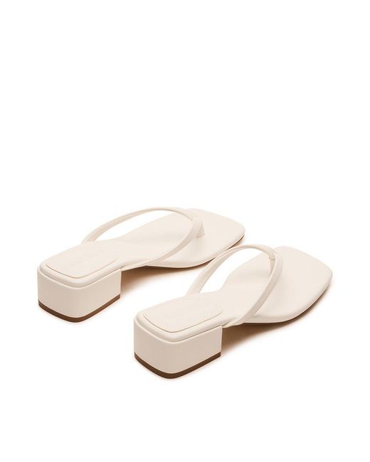 Steve Madden Natural Flip Flops