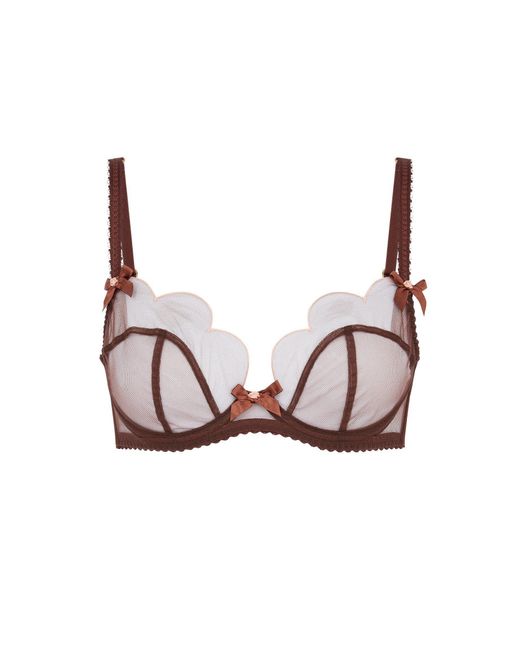 Agent Provocateur Brown Lorna Plunge Underwired Bra