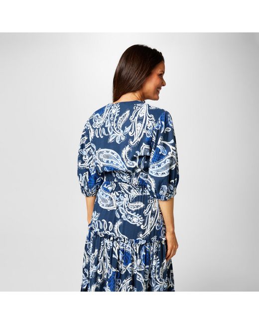 Biba Blue Cropped Blouse