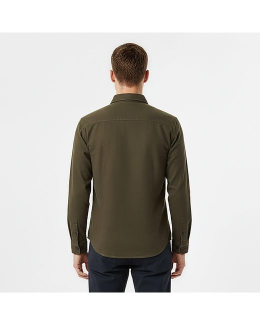 Jack Wills Green Plain Flannel Shirt for men