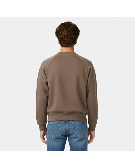 Jack Wills Brown Jacquard Crew Sweatshirt for men