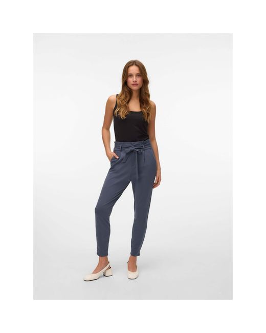 Vero Moda Blue Eva High-Waisted Trousers