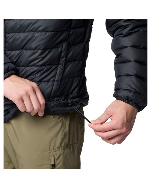 Columbia Black Fosters Falls Water Resistant Insulated Puffer Jacket for men