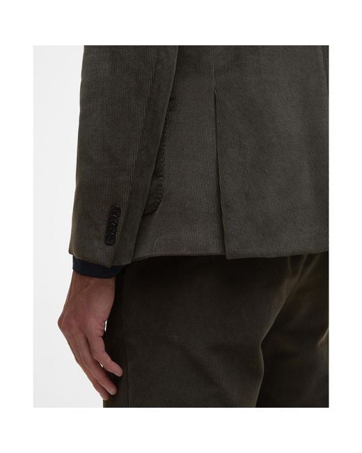 Barbour Black Wallington Corduroy Long Sleeve Blazer for men