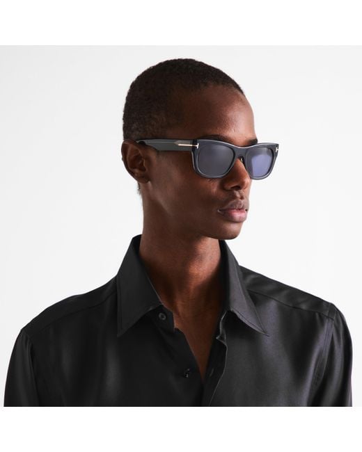 Tom Ford Blue Marshall Rectangle Sunglasses for men