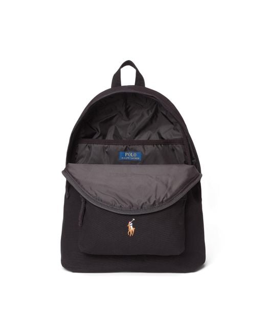 Polo Ralph Lauren Black Canvas Colour Backpack