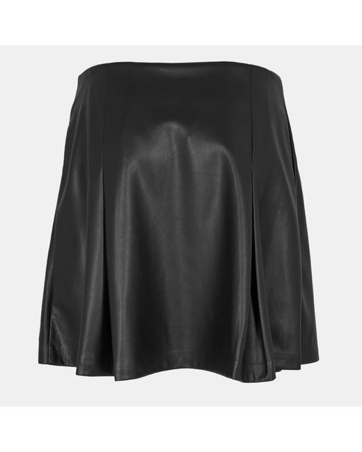 DKNY Black High-Shine Mini Skirt
