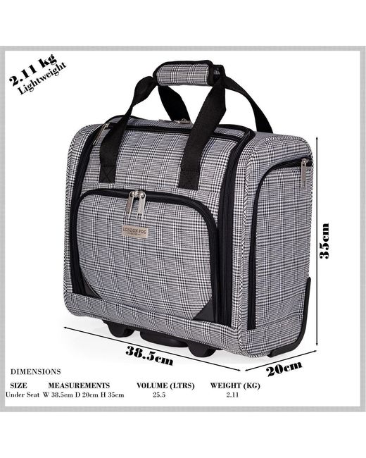London Fog White The Newbury Soft Shell Hold Luggage And Cabin Case