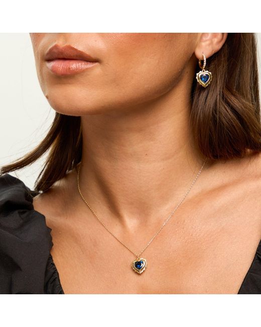 Jon Richard Red Plated Heart Birthstone Huggies