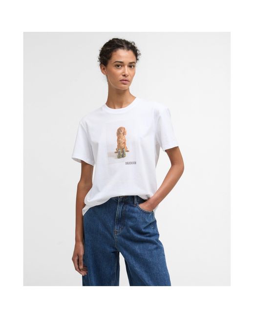 Barbour White Bedale T-Shirt