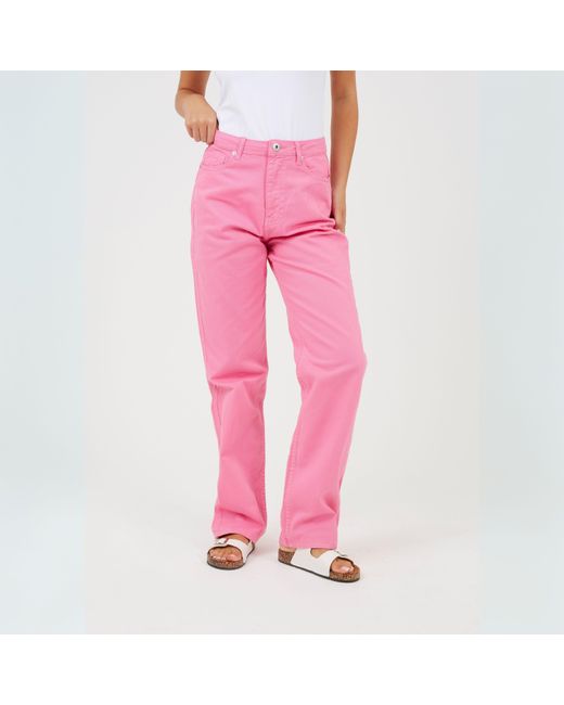 Brave Soul Pink Para Straight Leg Jeans