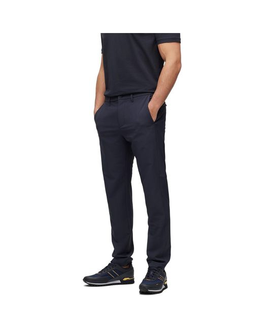 Boss Blue Hugo Commuter Slim Fit Trousers for men