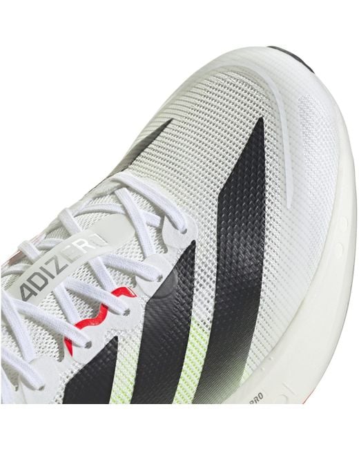 Adidas White Adizero Boston 13 Road Running Shoes