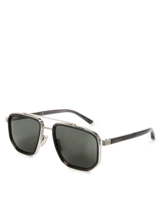 Gucci Gray Gg2073S Square Aviator Sunglasses for men