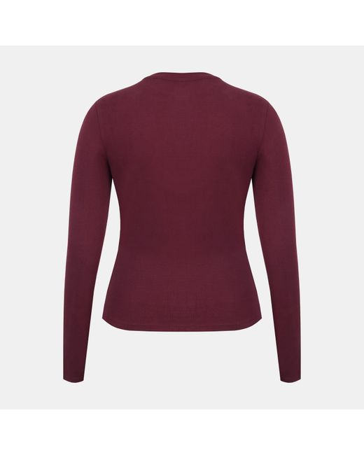 Slazenger 1881 Purple Slaz Ess Cotton Slim Fit Long Sleeve T-Shirt