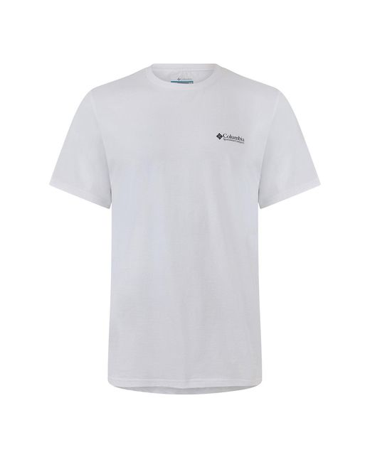 Columbia White Breaker Tide Graphic Tee for men