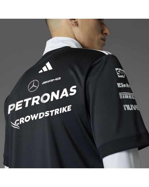 Adidas Black Mercedes Amg Petronas Formula One Team Driver Shirt for men