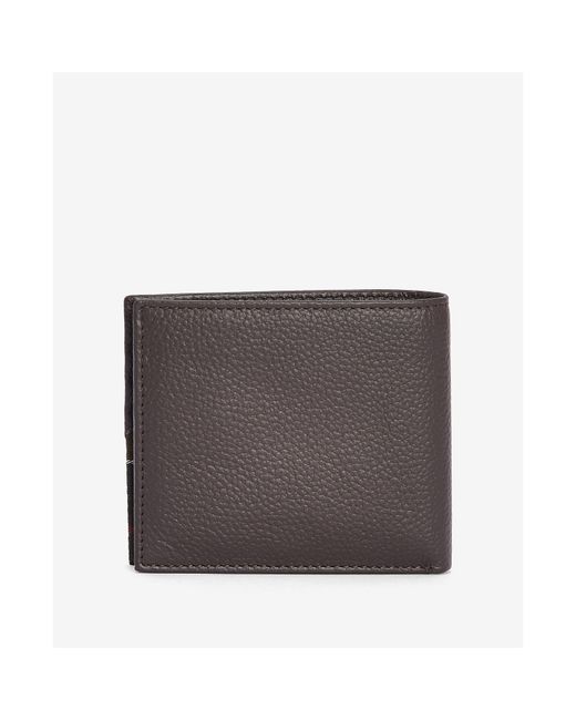 Barbour Gray Tabert Leather Wallet for men