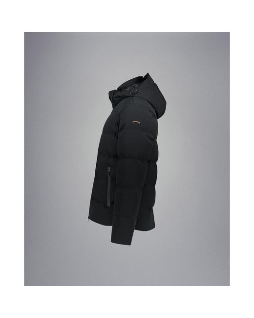 Paul & Shark Black Typhoon Short Puffer Jacket for men