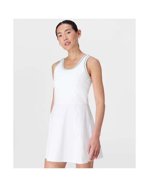 Sweaty Betty White Power Moisture Wicking Tennis Dress