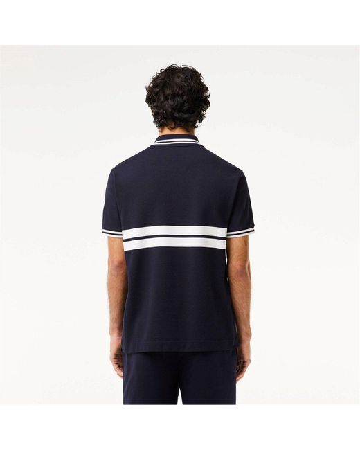 Lacoste Blue Stripe Polo Shirt for men