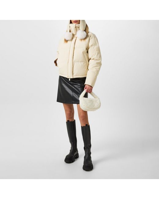 DKNY Natural Cropped Short Puffer Jacket