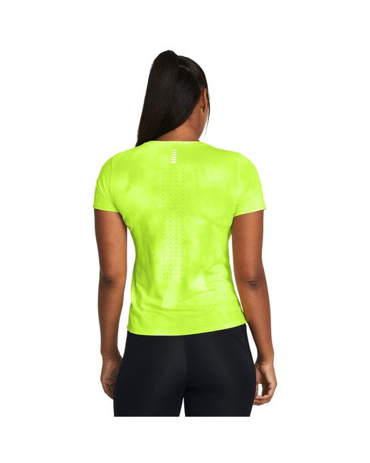 Under Armour Green Launch Elite Printed Short-Sleeve Performance Top