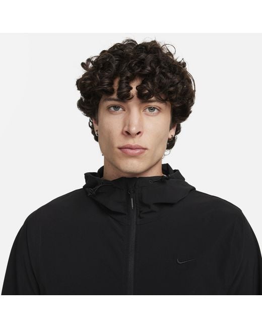 Nike Black Unlimited Repel Hooded Versatile Jacket for men