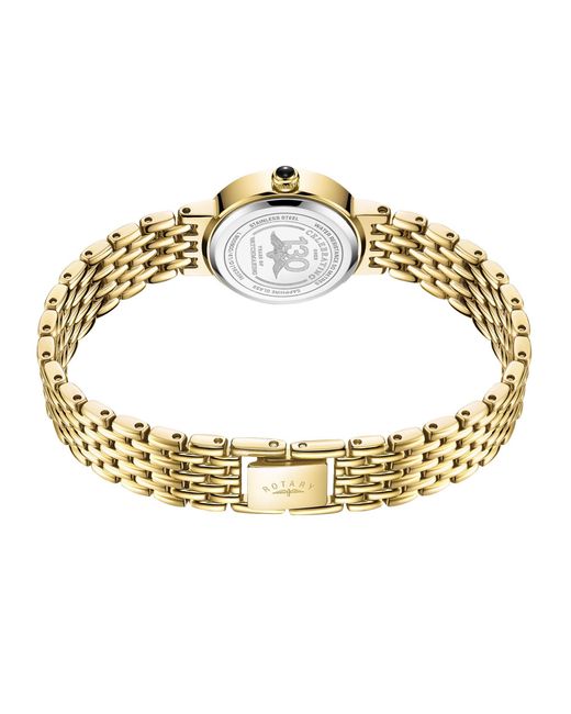Rotary Metallic Ladies Heritage Diamond Mop Ss Bracelet Wat