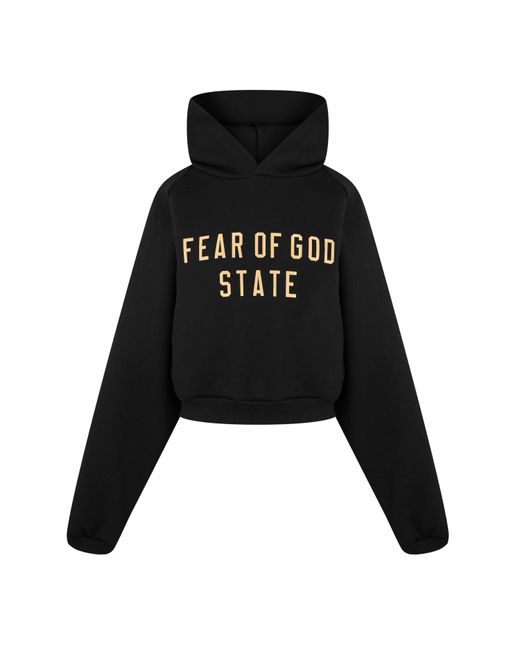 Fear Of God Black Heavy Fleece State Hoodie