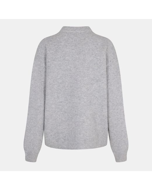 The Couture Club Gray Knitted Sweatshirt