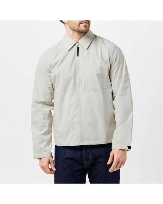 Rains White Mito Water-Repellent Overshirt for men