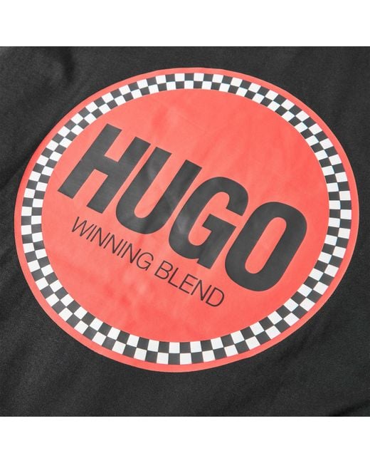 HUGO Black Derdcho Short Sleeve T-Shirt for men