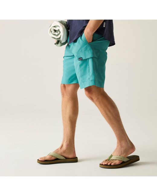 Regatta Green Blanmont Quick-Drying Swim Shorts for men
