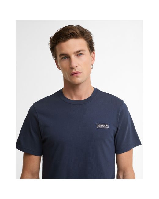 Barbour Blue Small Logo T-Shirt for men