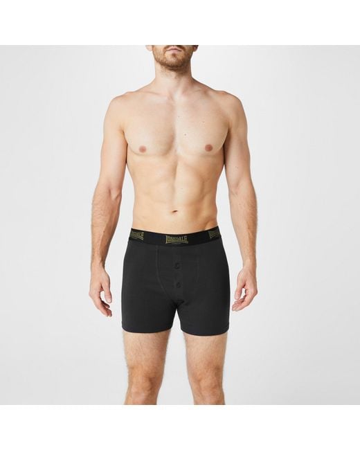 Lonsdale Green 2 Pack Boxer Shorts for men