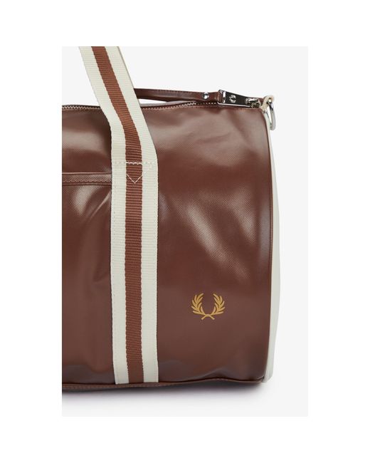 Fred Perry Brown Classic Barrel Bag for men