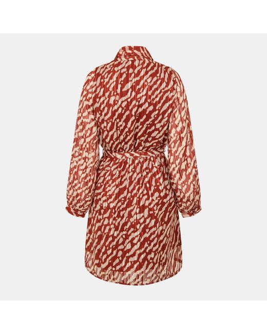 Vero Moda Red Patterned Wrap Dress