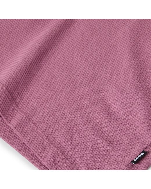 Boss Purple Tiburt Bubble Structure Cotton Short Sleeve T-Shirt for men