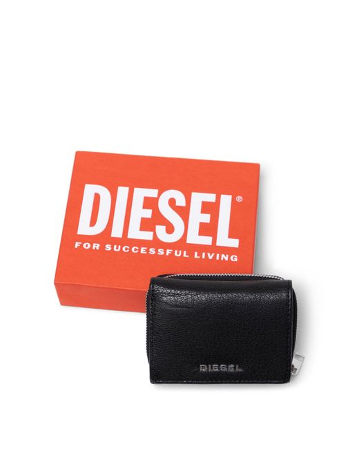 DIESEL Black Spejap Tri-Fold Wallet for men