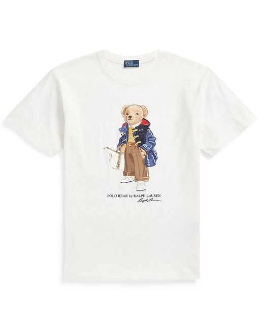 Polo Ralph Lauren Polo Bear Graphic-print Cotton-jersey T-shirt in White |  Lyst UK